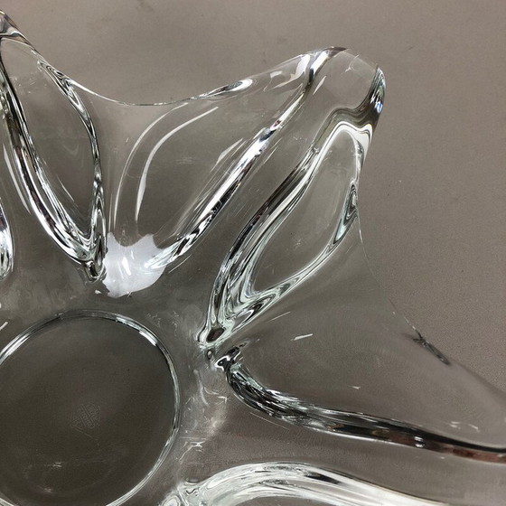 Image 1 of Schale aus Kristallglas mit floralen Motiven für Art Vannes, Frankreich 1970er Jahre