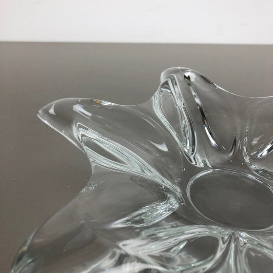 Image 1 of Schale aus Kristallglas mit floralen Motiven für Art Vannes, Frankreich 1970er Jahre