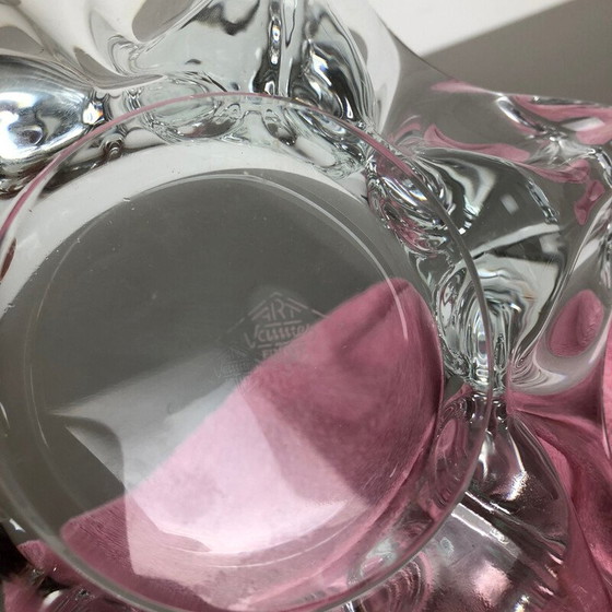Image 1 of Schale aus Kristallglas mit floralen Motiven für Art Vannes, Frankreich 1970er Jahre