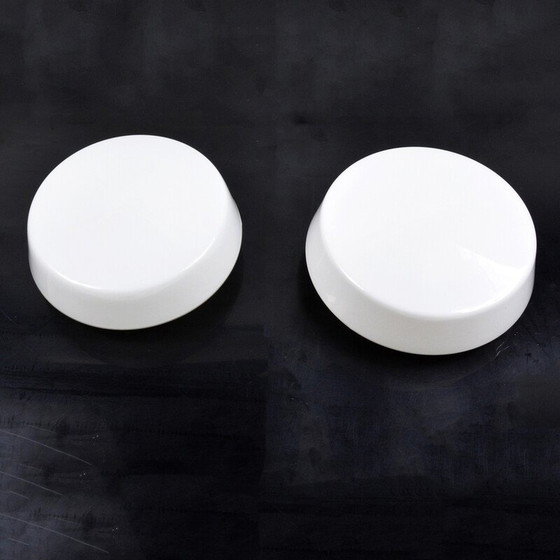 Image 1 of Paar weiße Deckenleuchten von Rudolf Zimmermann für Rzb Bamberg, Deutschland 1970