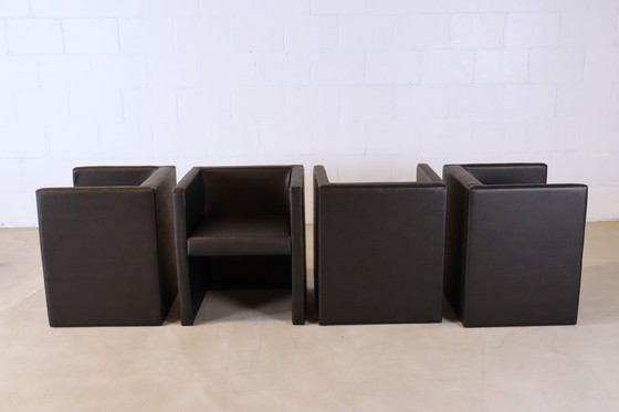 Image 1 of 4x Designersessel aus Leder