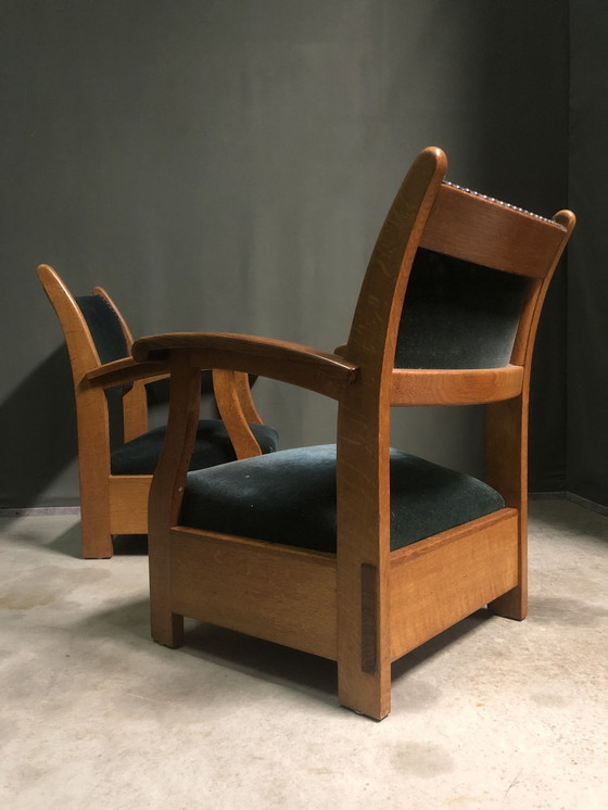 Image 1 of 2x Amsterdamse School Lounge Chairs