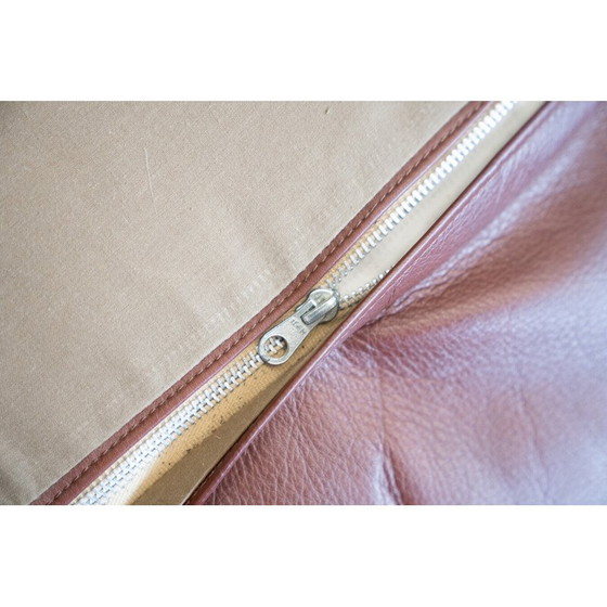 Image 1 of Vintage-Wohnzimmergarnitur aus Buchenholz und Leder, Italien 1990