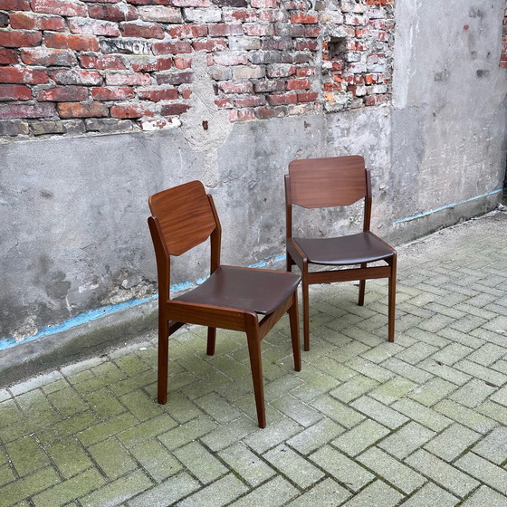 Image 1 of 2x alte Teakholzstühle