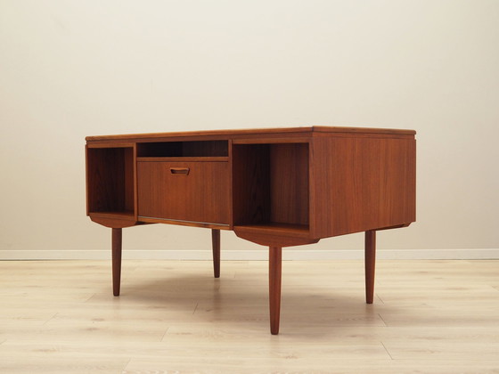 Image 1 of Teakholz-Schreibtisch, Dänisches Design, 1970er Jahre, Produktion: Dänemark