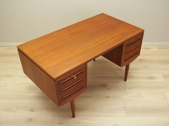 Image 1 of Teakholz-Schreibtisch, Dänisches Design, 1970er Jahre, Produktion: Dänemark