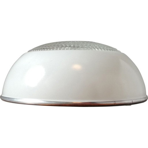 Industrielle Deckenlampe aus Eisen und Glas im Vintage-Stil