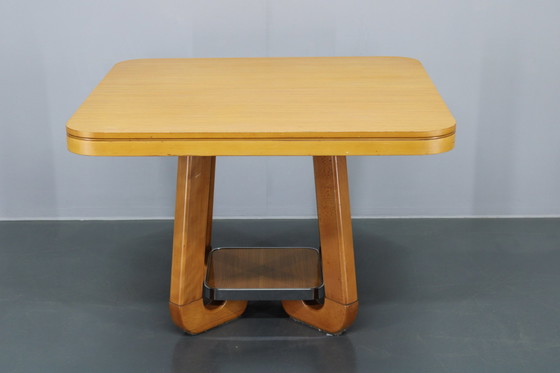 Image 1 of 1970S Italienisch ausziehbarer Esstisch in Ahorn Finish