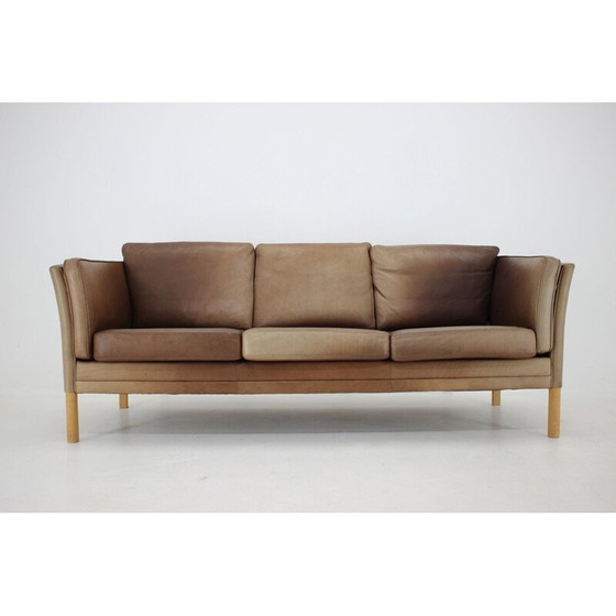 Image 1 of Vintage Leder 3-Sitzer Sofa von Georg Thams, 1960er Jahre