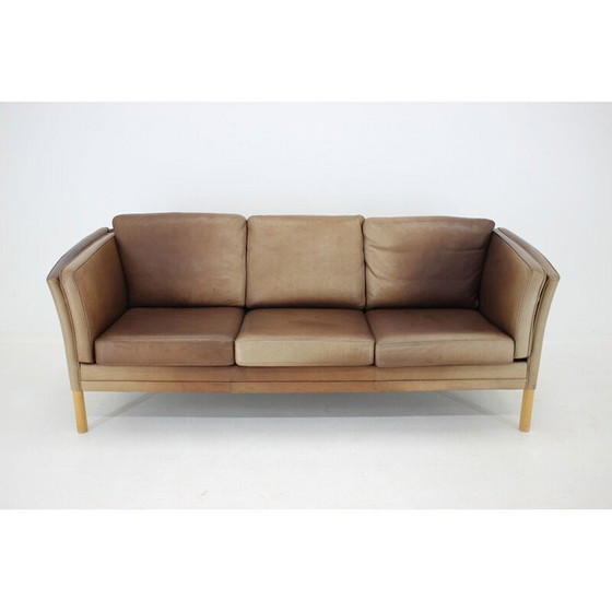 Image 1 of Vintage Leder 3-Sitzer Sofa von Georg Thams, 1960er Jahre