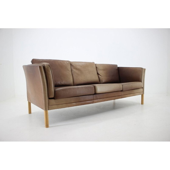 Image 1 of Vintage Leder 3-Sitzer Sofa von Georg Thams, 1960er Jahre