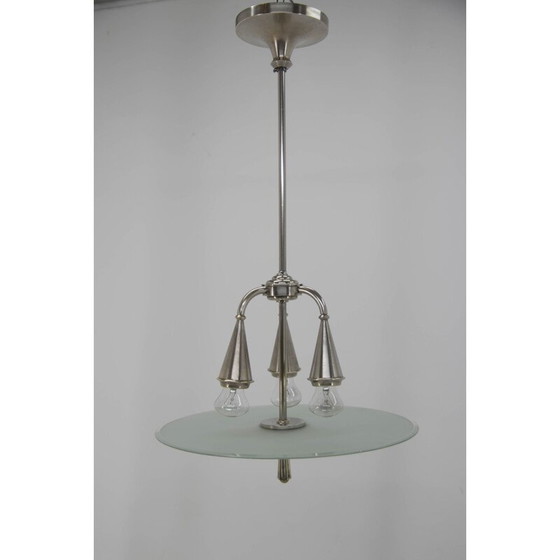 Image 1 of Vernickelter Art-Déco-Kronleuchter, Jahrgang 1920