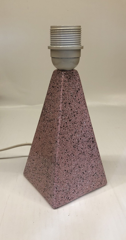 Pyramidenlampe aus Brüsseler Porzellan Terrazzo Effekt Rosé