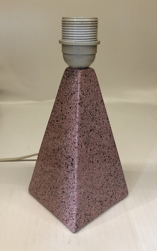 Pyramidenlampe aus Brüsseler Porzellan Terrazzo Effekt Rosé