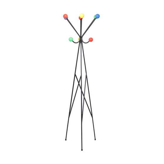 Image 1 of Vintage XL Atomic Standing Coat rack Roger Feraud Design Farbige Kugeln 186cm