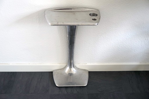 Vintage Space Age Tisch Aus Aluminium, 1980Er 