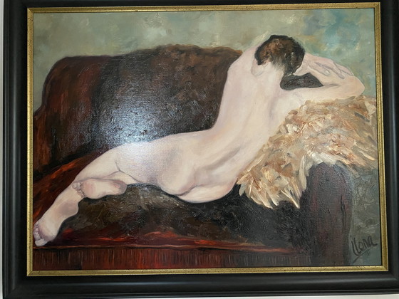 Image 1 of Nude Lp Sofa, Öl auf Leinen