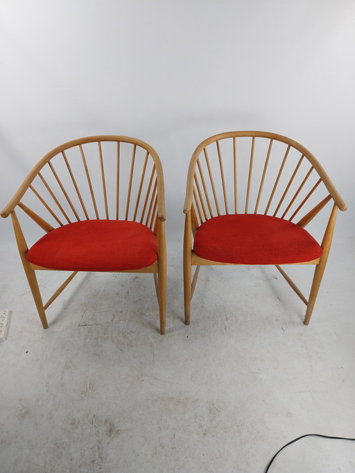 2 X Sun Feather Chair von Sonna Rosén für Nässjö. 1950'S