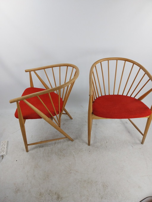 2 X Sun Feather Chair von Sonna Rosén für Nässjö. 1950'S