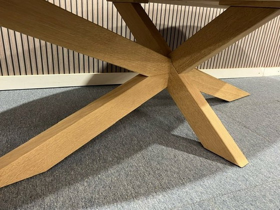 Image 1 of Eiche Couchtisch Oval Spider Leg