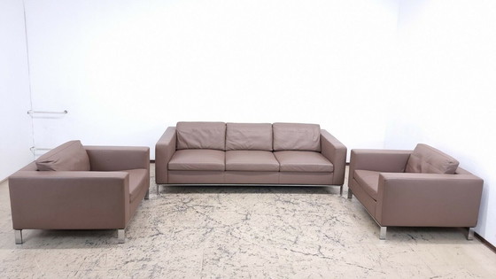 Image 1 of Walter Knoll Foster Echtleder Garnitur Designersofa Designersessel Couch #0032