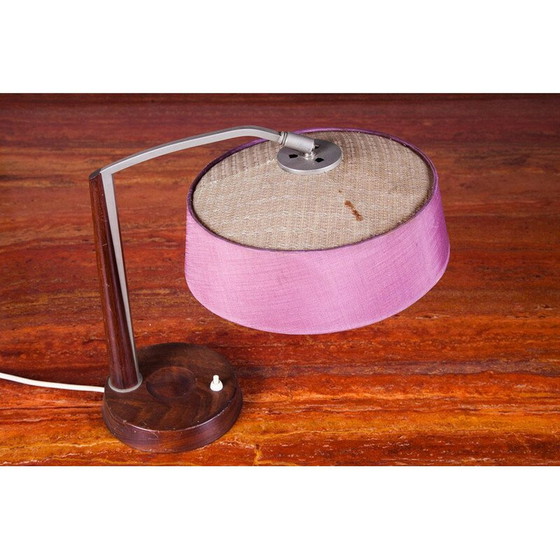 Image 1 of Vintage Tischlampe aus Teakholz und Metall, Dänemark 1950
