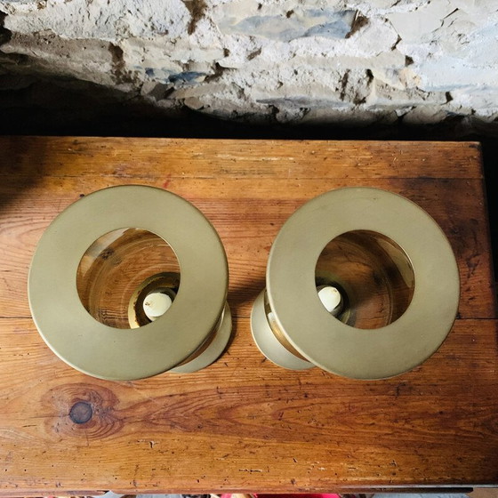 Image 1 of Paar vintage messing kerzenständer von Mega Design