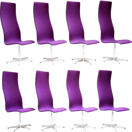 Image 1 of Satz von 8 Oxford-Stühlen von Arne Jacobsen für Fritz Hansen, 1960er Jahre