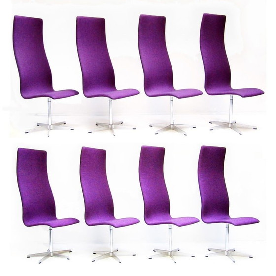 Image 1 of Satz von 8 Oxford-Stühlen von Arne Jacobsen für Fritz Hansen, 1960er Jahre