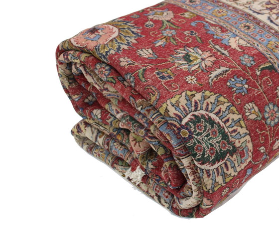 Image 1 of Original Handgeknüpfter Perserteppich Tabriz 40 Raj Fein Xxl Size 560 X 391 Cm Top Zustand