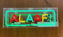 Neonlichtzeichen 'Alaaf' rot/gelb, nach 2020