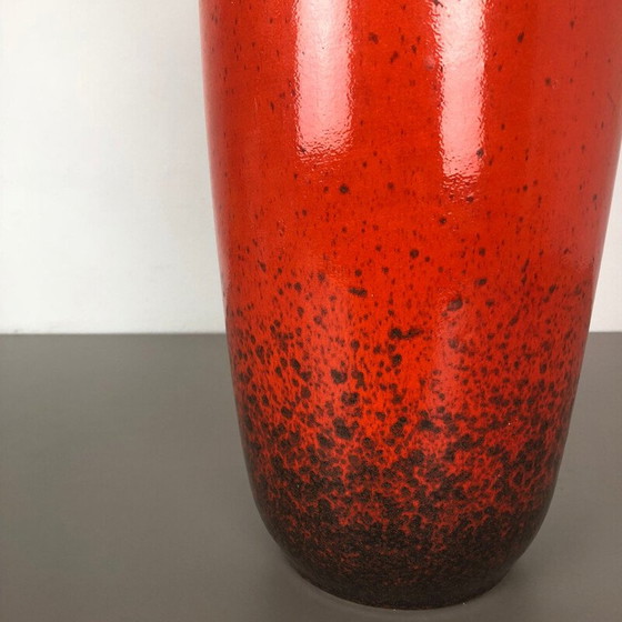 Image 1 of Große vintage Töpferei Super Fat Lava Vase Scheurich WGP 1970s