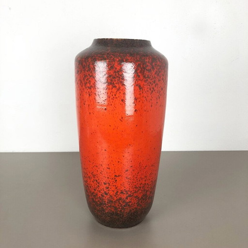 Große vintage Töpferei Super Fat Lava Vase Scheurich WGP 1970s