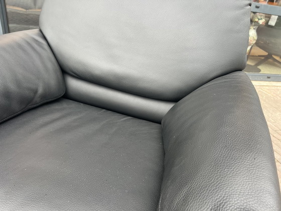 Image 1 of Leolux Bora Beta Sessel aus schwarzem Leder