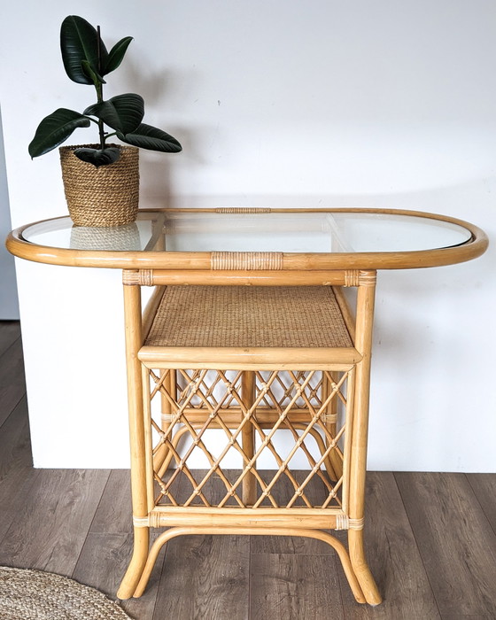 Image 1 of Vintage Rattan Bistro-Set