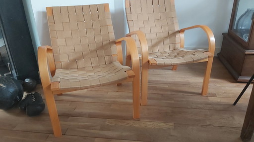 2x Skandinavische Sessel im Vintage-Stil