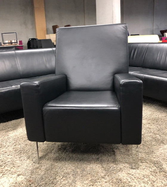 Image 1 of Gelderland 6550 Sessel schwarzes Leder von Jan des Bouvrie