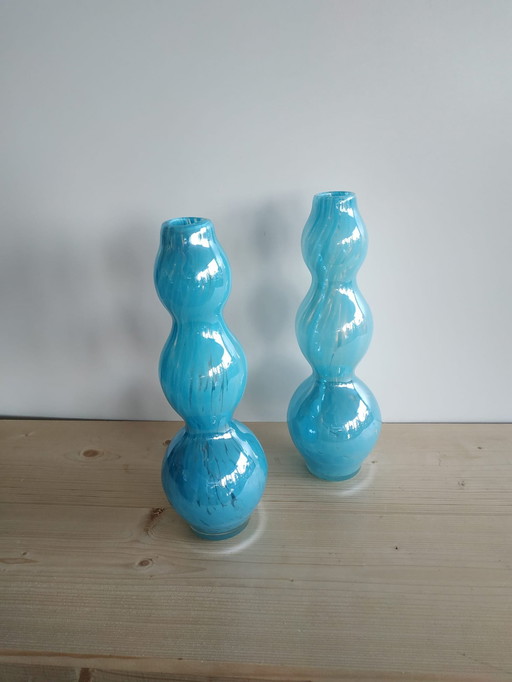 Satz besonderer Vintage-Glasvasen