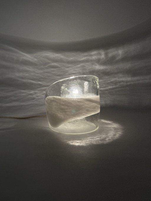 Skulpturale Tischlampe aus mundgeblasenem Muranoglas, La Murrina Italien 1970er Jahre