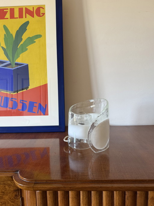 Skulpturale Tischlampe aus mundgeblasenem Muranoglas, La Murrina Italien 1970er Jahre