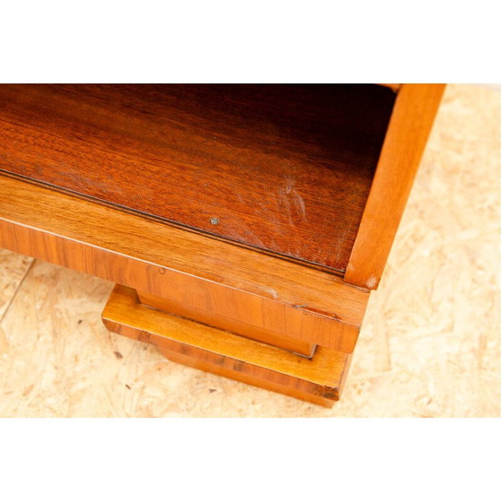 Image 1 of Vintage Art Deco Nachttisch aus Nussbaum, 1930