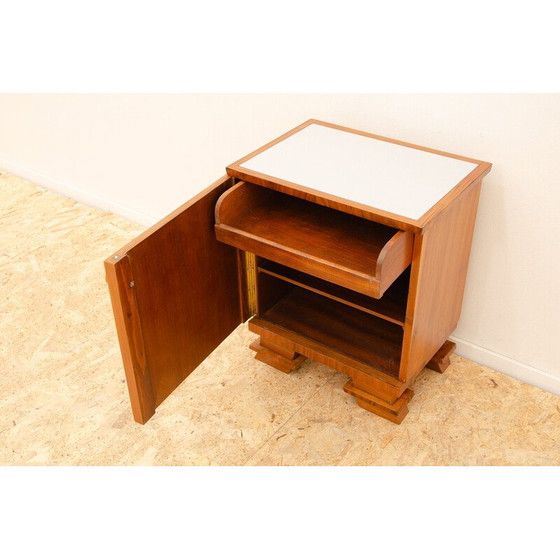 Image 1 of Vintage Art Deco Nachttisch aus Nussbaum, 1930