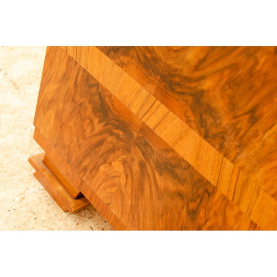 Image 1 of Vintage Art Deco Nachttisch aus Nussbaum, 1930