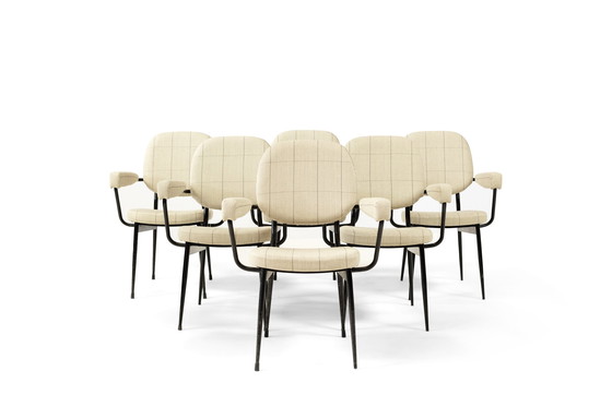 Image 1 of 6x italienische Röhren-Esszimmerstühle