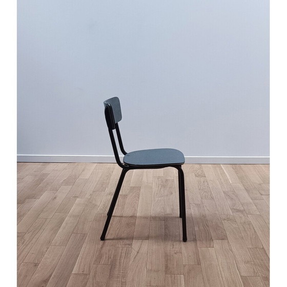 Image 1 of Vintage-Stuhl aus schwarz gebeiztem Metall und Holz