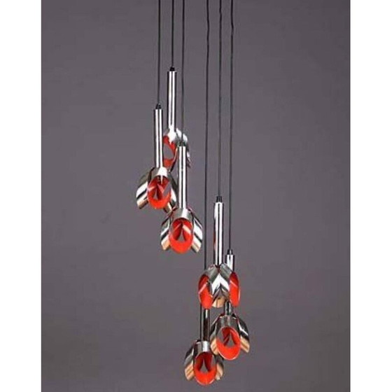 Image 1 of Vintage Raak Kaskadenlampe in Chrom - 1960er Jahre