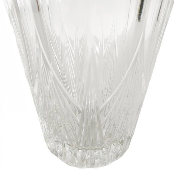 Image 1 of Vintage Kristallvase Art Deco Motive 1950er Jahre