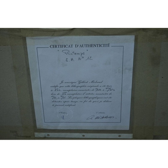 Image 1 of Lithographie, signiert von Gilbert Michaud für Atelier Gourdon, 1980