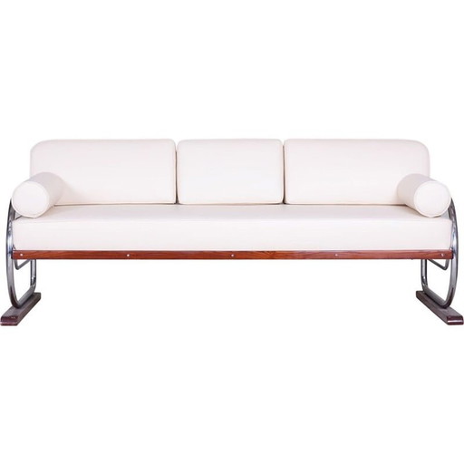 Weißes Vintage-Sofa von Slezák, Tschechien 1930er Jahre