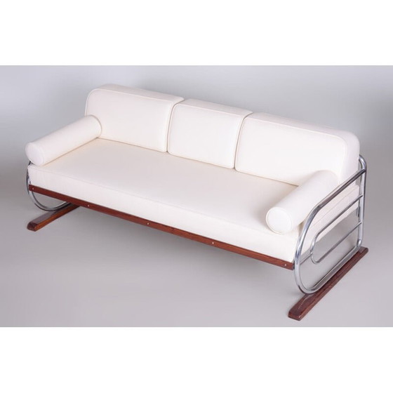 Image 1 of Weißes Vintage-Sofa von Slezák, Tschechien 1930er Jahre
